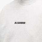 Jil Sander Men's Plus Logo Crew Sweat in Open Grey