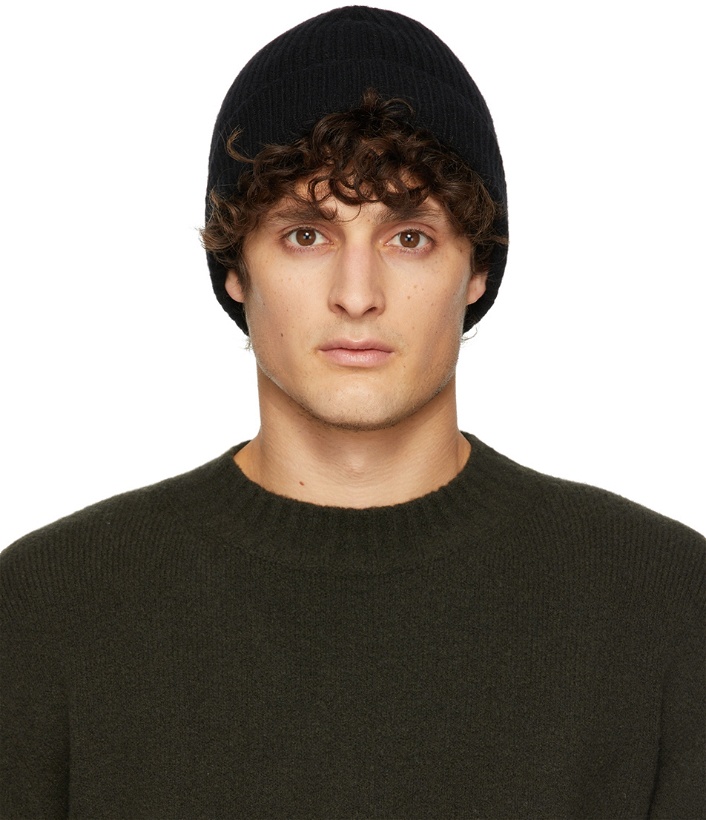 Photo: Margaret Howell Black Wool Fully Fashioned Beanie