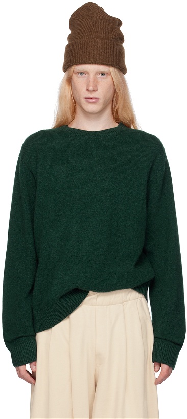 Photo: The Elder Statesman Green Simple Sweater