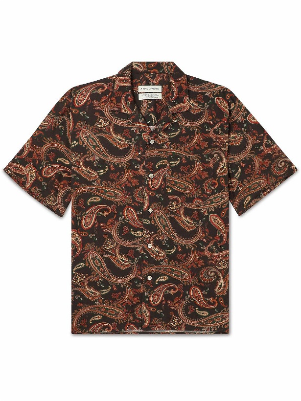 Photo: A Kind Of Guise - Gioia Convertible-Collar Paisley-Print Crepe Shirt - Red