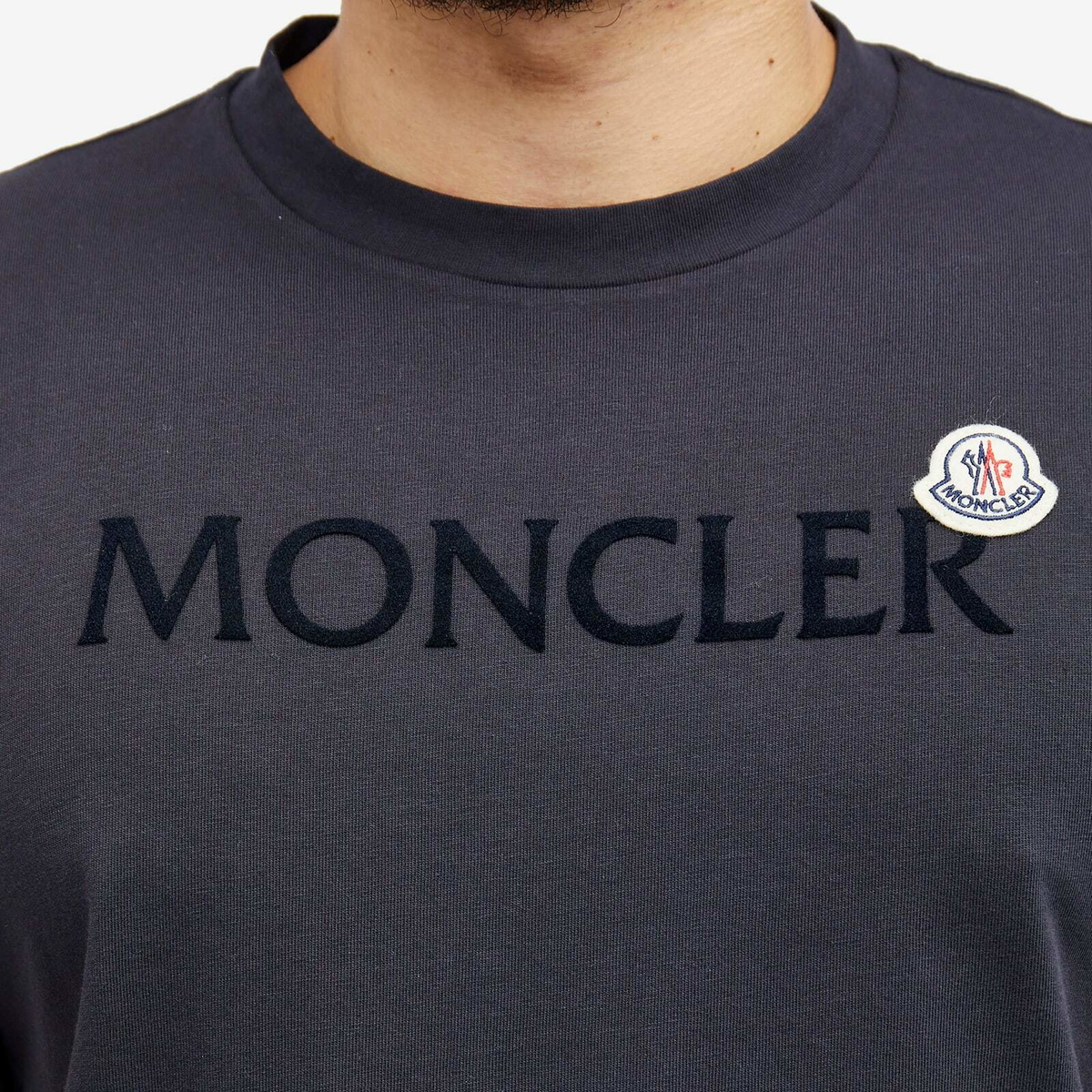 Moncler Men's Tonal Logo T-Shirt in Navy Moncler