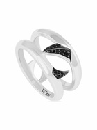 Stephen Webster Sterling Silver Double Thorn Sapphire Ring