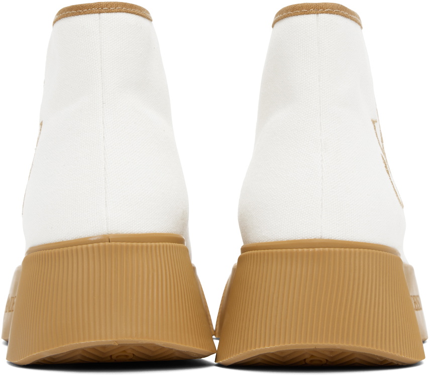 JW Anderson White & Tan High Top Sneakers