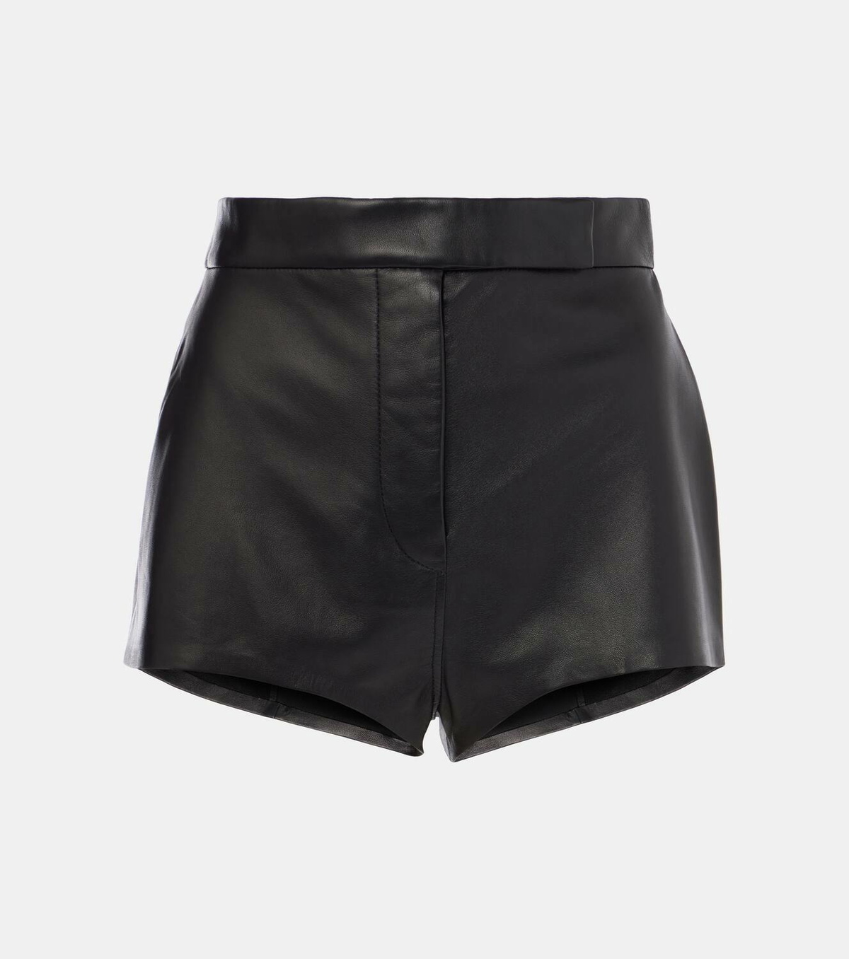 Alex Perry High-rise leather shorts