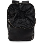 Guidi Black Leather Expandable Backpack