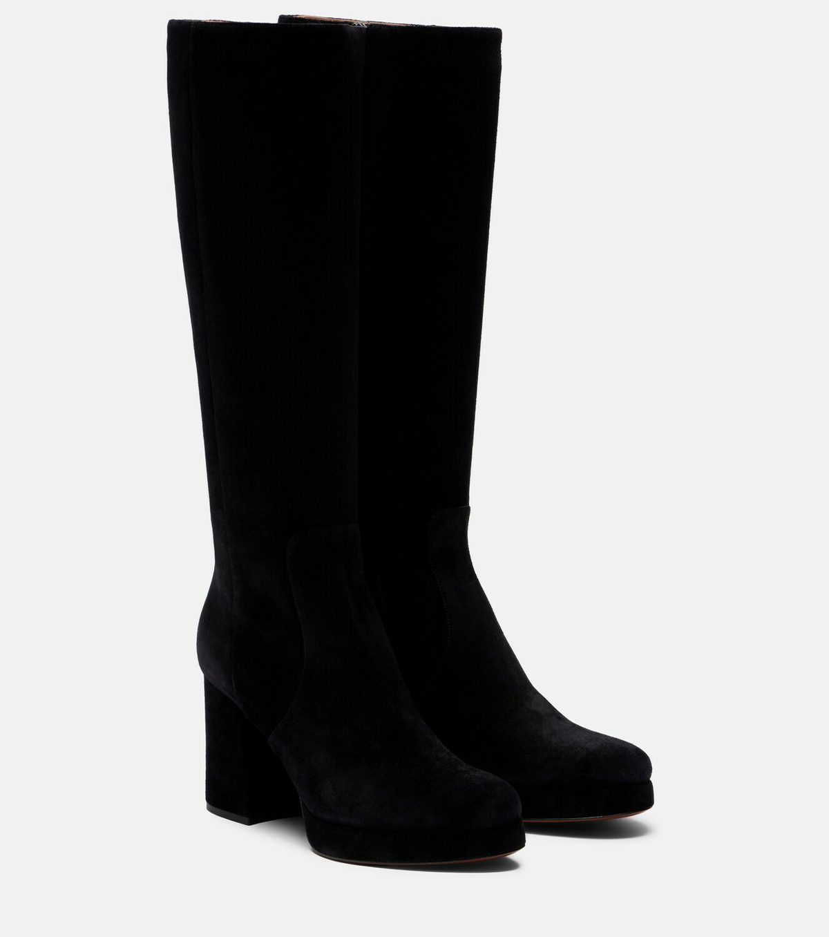 Valentino Garavani Fawcette VLogo suede knee-high boots
