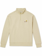 Carhartt WIP - American Script Cotton-Blend Jersey Half-Zip Sweatshirt - Neutrals