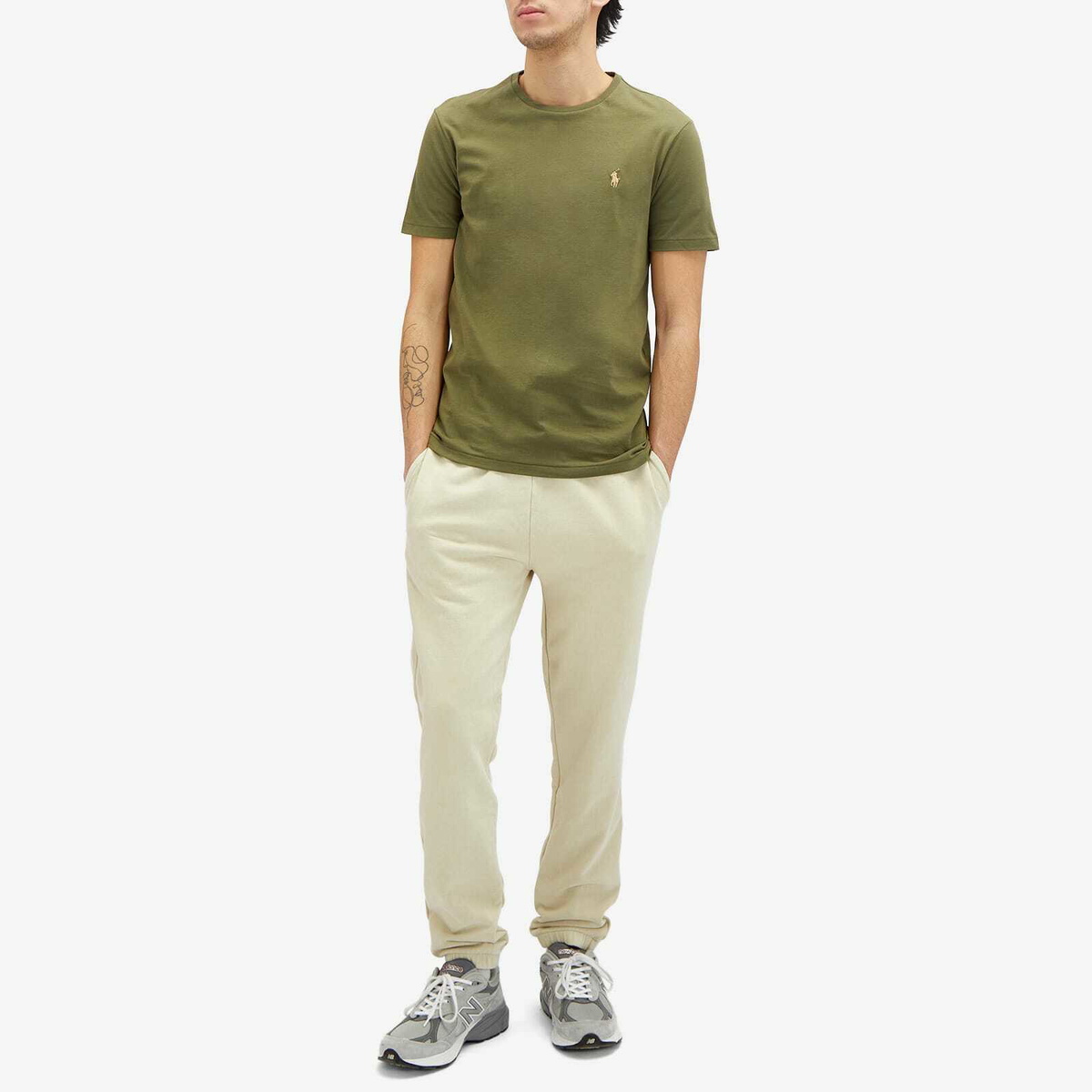 Tシャツ・カットソー Ralph Lauren SS24 POLO DARK SAGE (710536856 352) Polo Ralph Lauren Men's Custom Fit T-Shirt in Dark Sage Polo