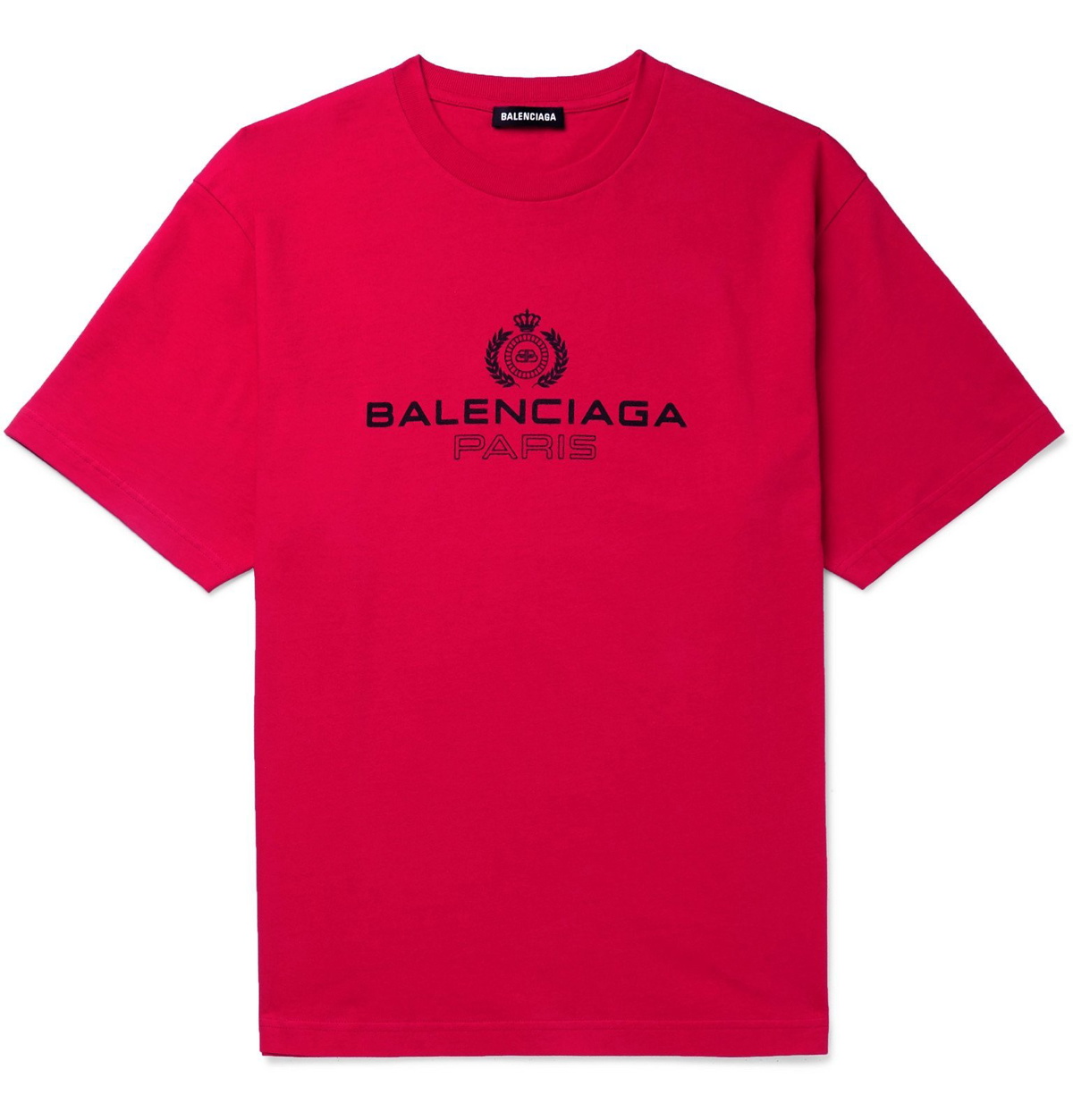 Balenciaga - Logo-Print Cotton-Jersey - Red