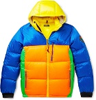 Polo Ralph Lauren - Logo-Appliquéd Colour-Block Quilted Shell Hooded Down Jacket - Multi