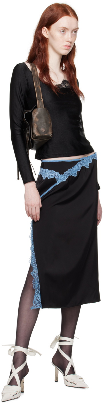 VAILLANT Black Cigarette Midi Skirt