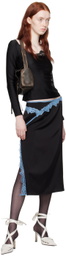 VAILLANT Black Cigarette Midi Skirt