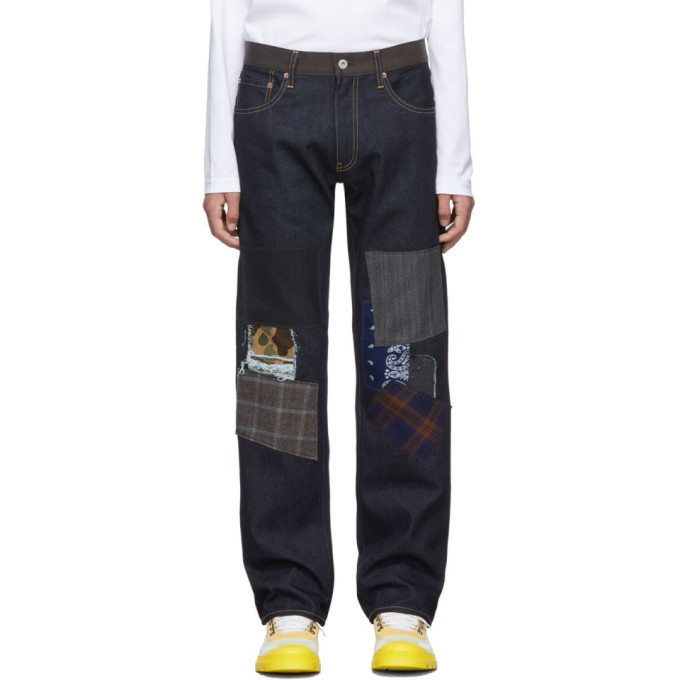 Photo: Junya Watanabe Blue 503 Patch Jeans