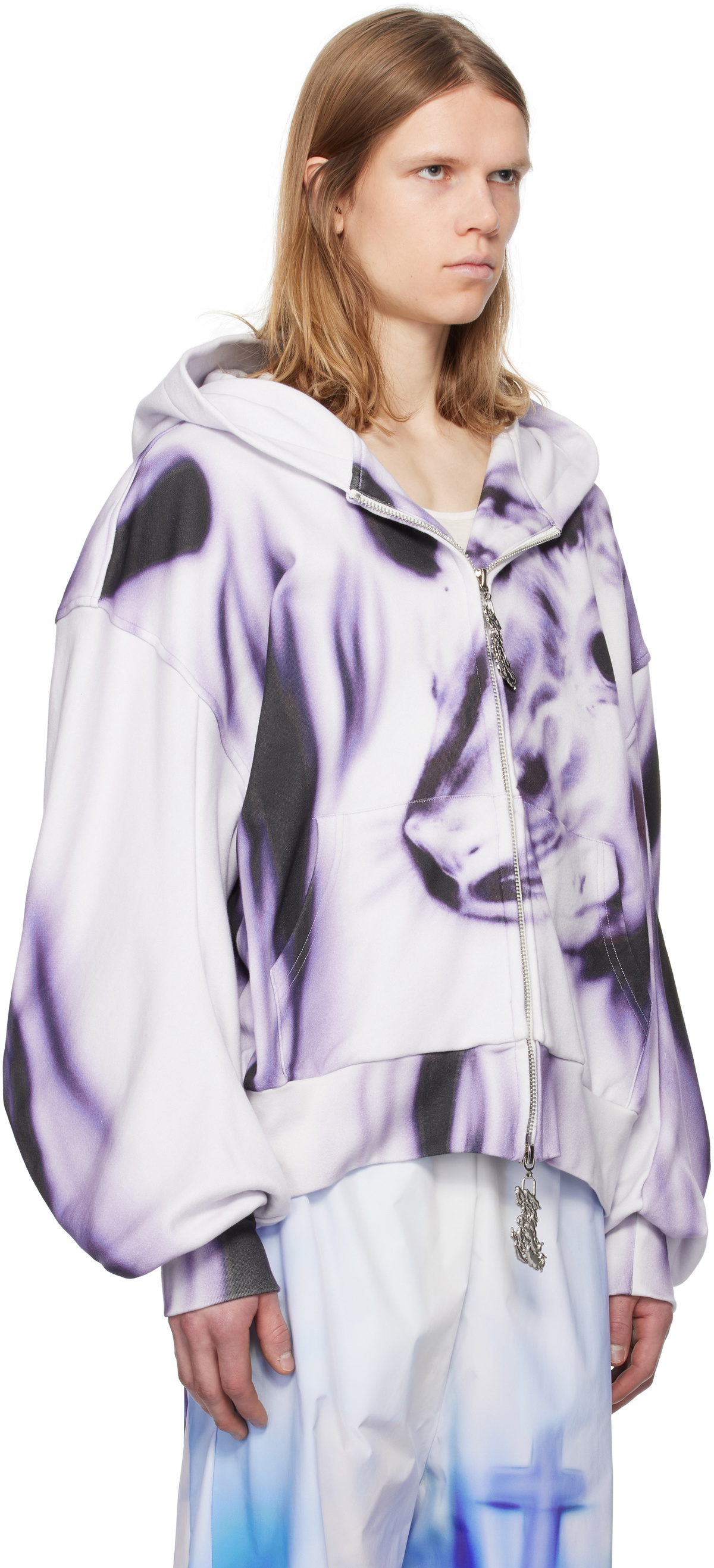 Gerrit Jacob White & Purple Oversized Hoodie
