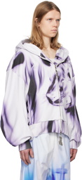 Gerrit Jacob White & Purple Oversized Hoodie