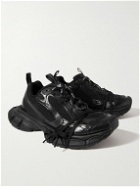 Balenciaga - 3XL Distressed Mesh and Rubber Sneakers - Black