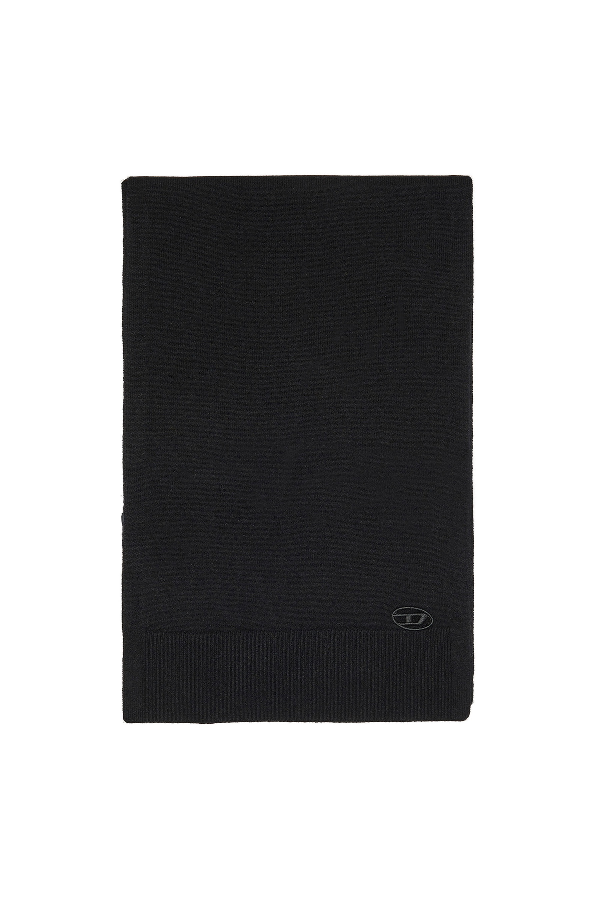 Diesel Scarf with embroidered Oval D logo - Scarf - Unisex - Black