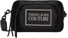 Versace Jeans Couture Black Satin Messenger Bag
