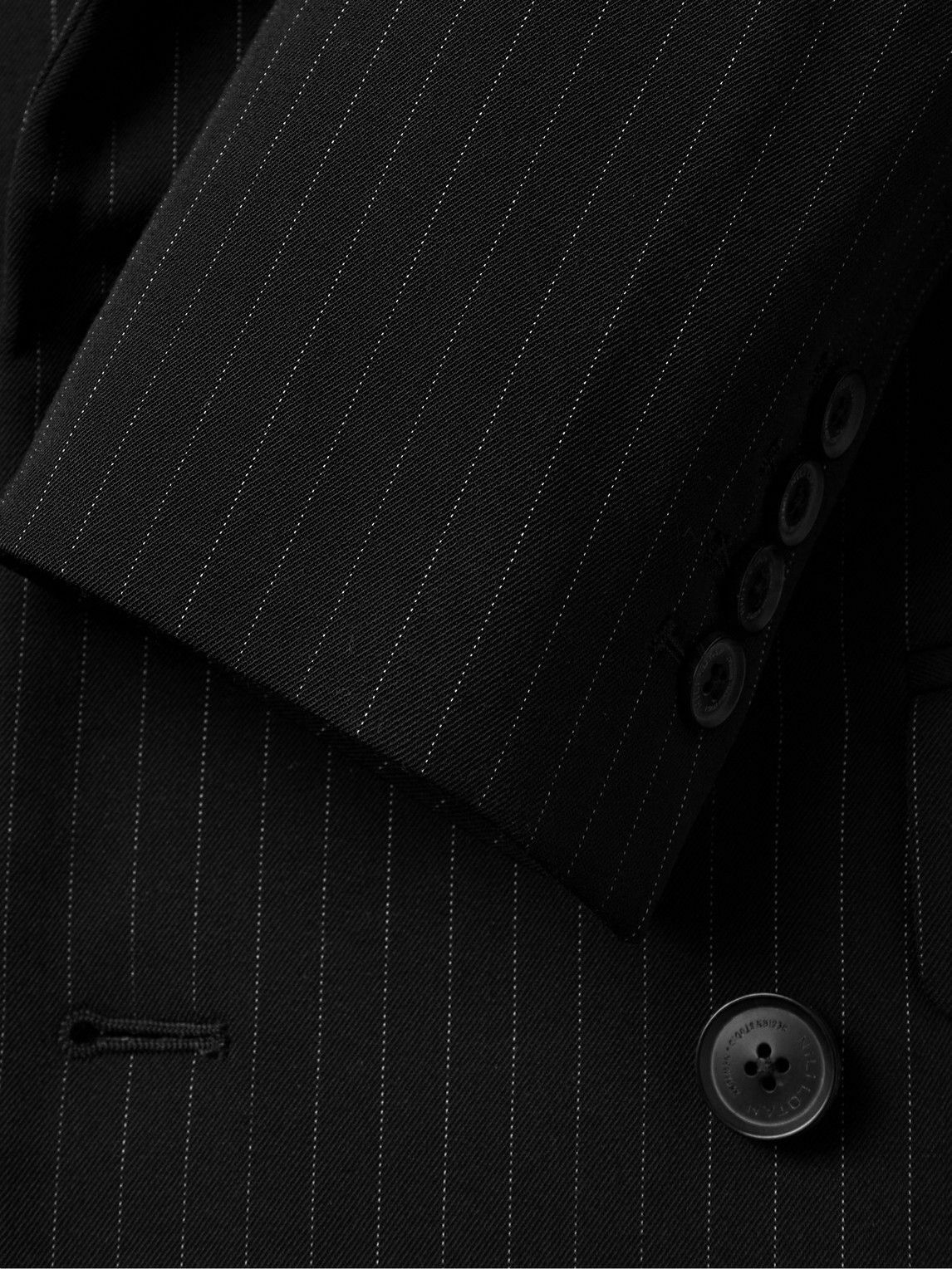 Nili Lotan - Phineas Double-Breasted Pinstriped Twill Blazer - Black