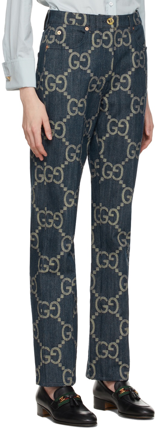 Gucci Jumbo GG High-Rise Straight Jeans