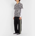 Wacko Maria - Fragment Camp-Collar Zebra-Print Lyocell Shirt - Black