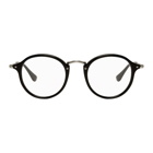 Ray-Ban Black and Silver Round Fleck Glasses