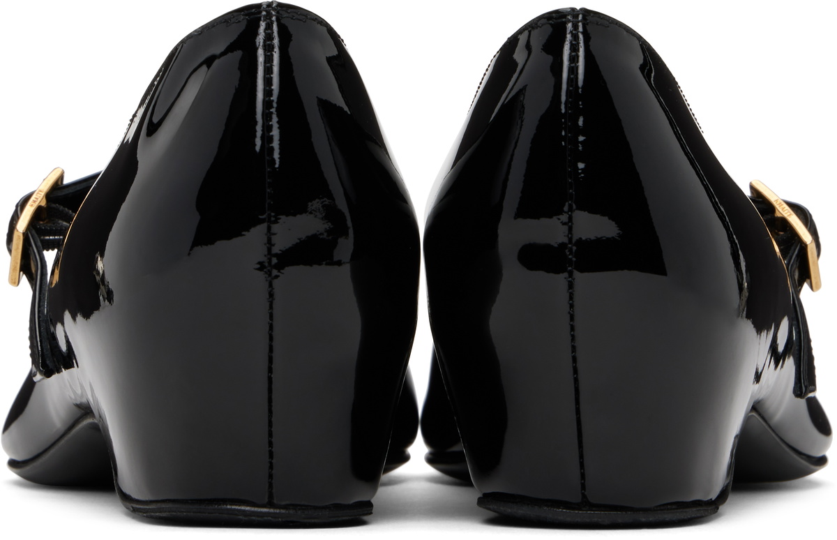 KHAITE Black Sybil Mary Jane Ballerina Flats