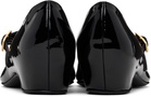 KHAITE Black Sybil Mary Jane Ballerina Flats