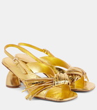 Dries Van Noten Metallic leather sandals