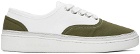 A.P.C. White & Khaki Plain Simple Sneakers