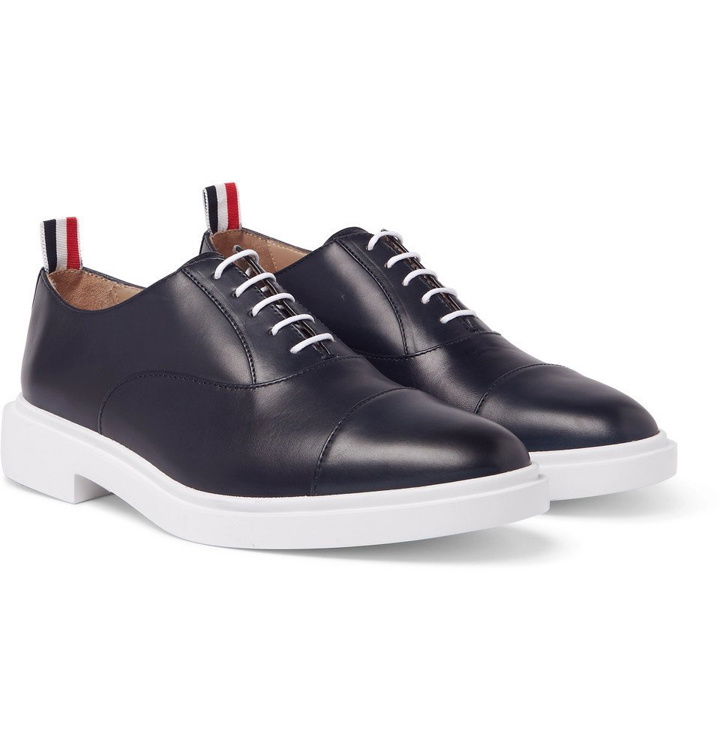 Photo: Thom Browne - Cap-Toe Leather Oxford Shoes - Men - Navy
