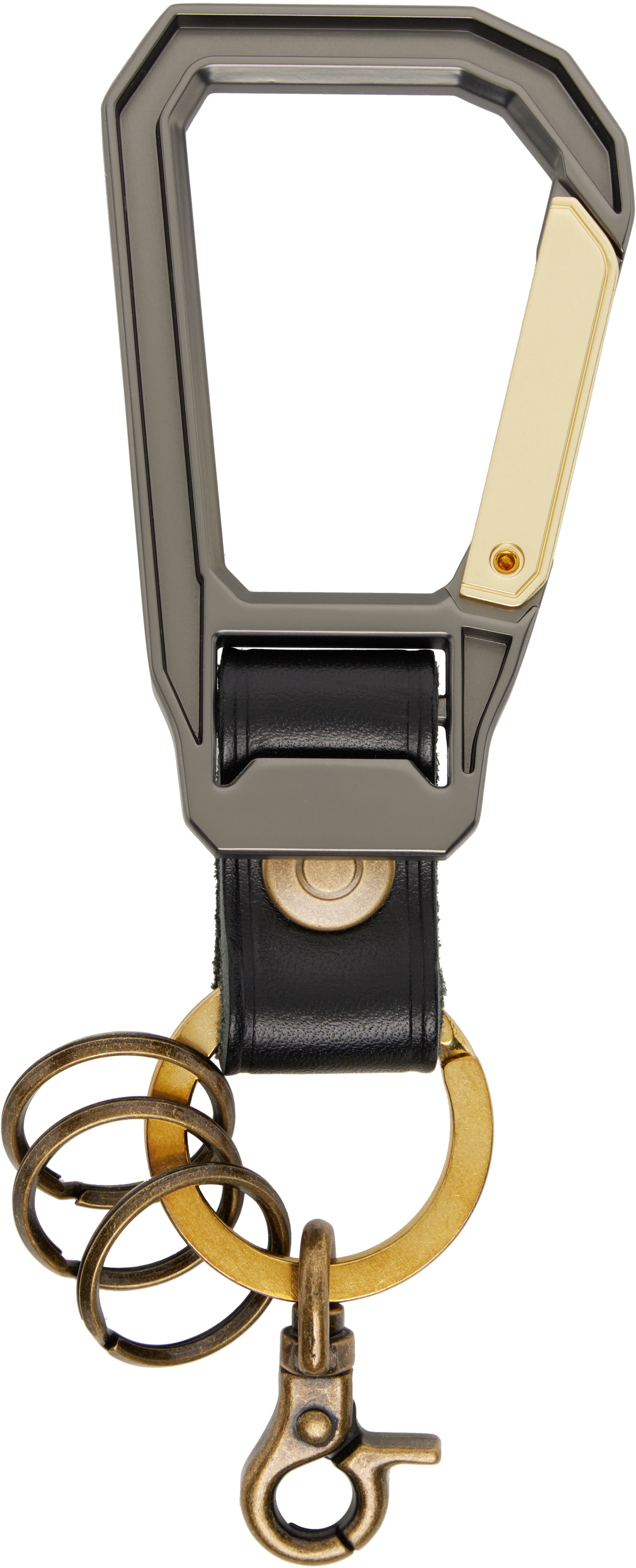 master-piece Black Carabiner Keychain