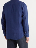 BLUE BLUE JAPAN - Yabane Button-Down Collar Cotton-Jacquard Shirt - Blue - S