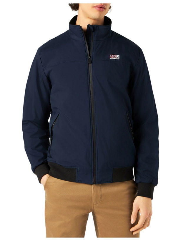 Photo: MC2 Saint Barth Man Blue Bomber Jacket Country With Furry Lining