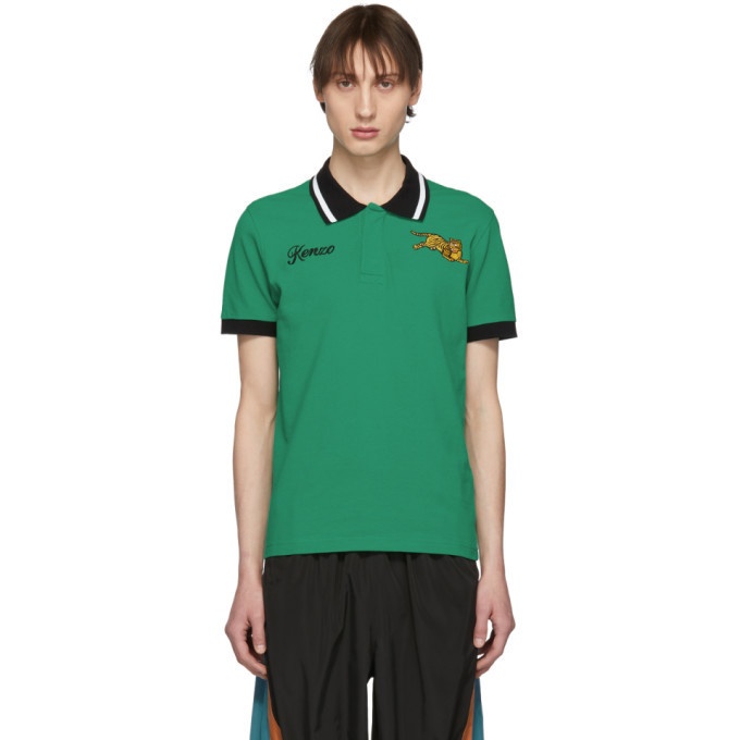 Photo: Kenzo Green Jumping Tiger Fitted Polo