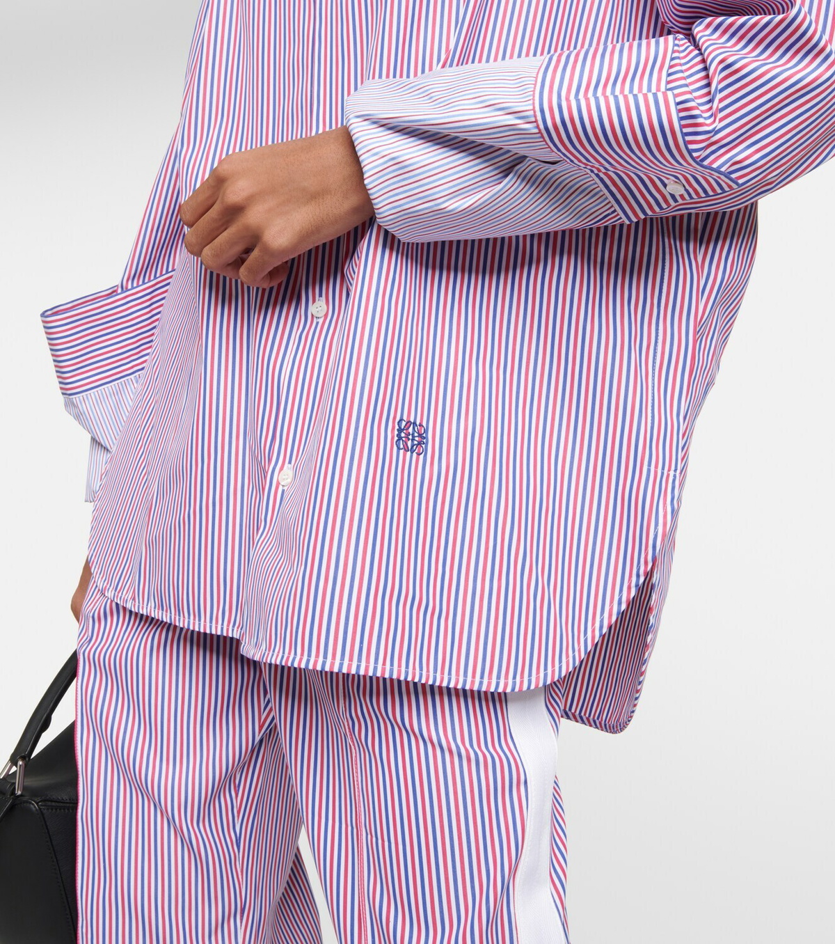 Loewe Turn-up pinstriped cotton shirt