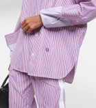 Loewe Turn-up pinstriped cotton shirt