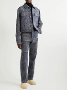 Bottega Veneta - Straight-Leg Cotton-Bouclé Trousers - Blue