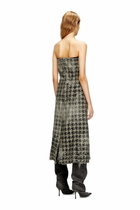 Diesel Midi dress in houndstooth-weave denim - Dresses Womens in Multicolor