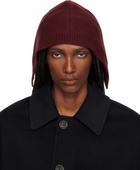Maison Margiela Burgundy Wool Knit Hood
