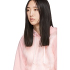 Comme des Garcons Girl Pink Faux-Fur Panel Hoodie