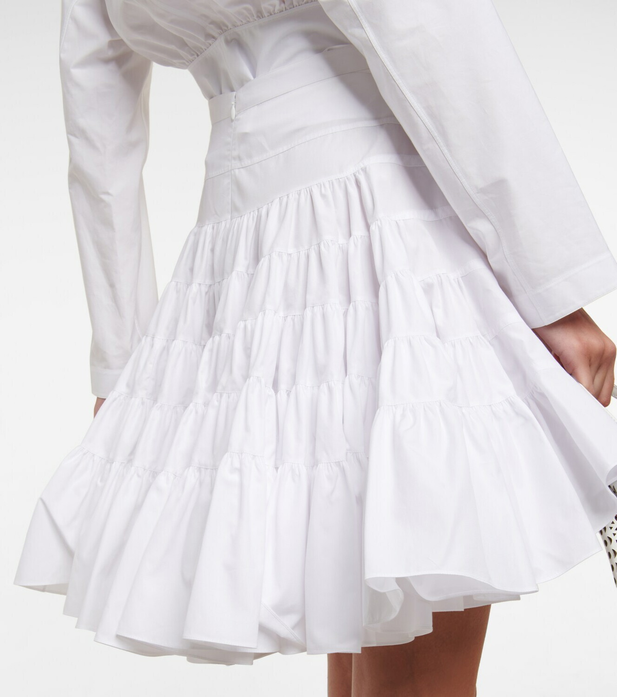 Alaïa Ruffled cotton poplin miniskirt ALAÏA