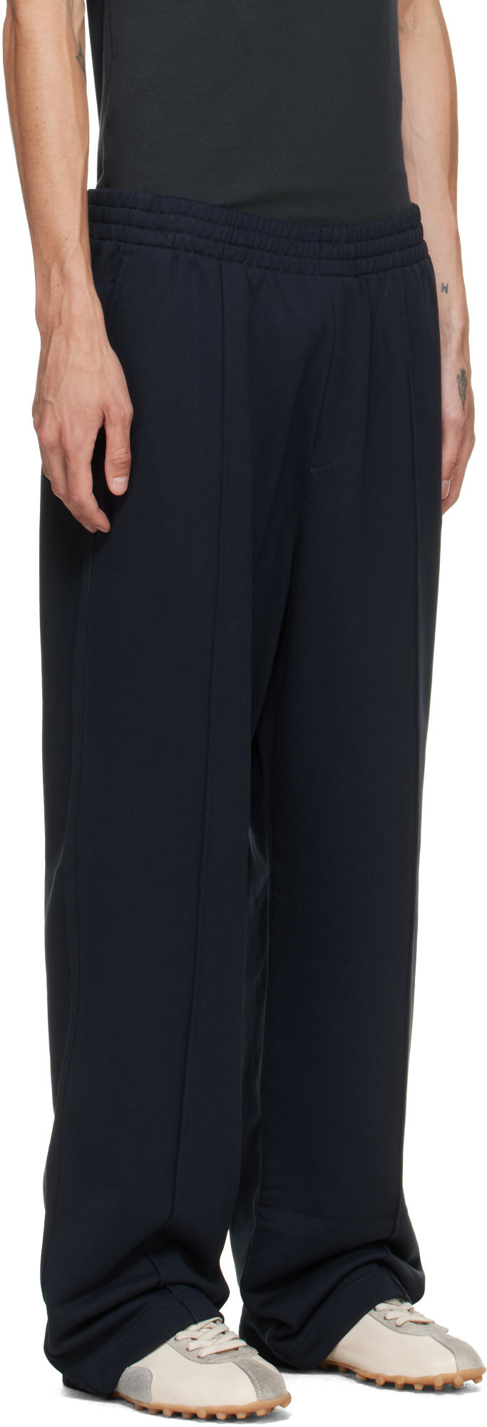 Helmut Lang Navy Logo Sweatpants