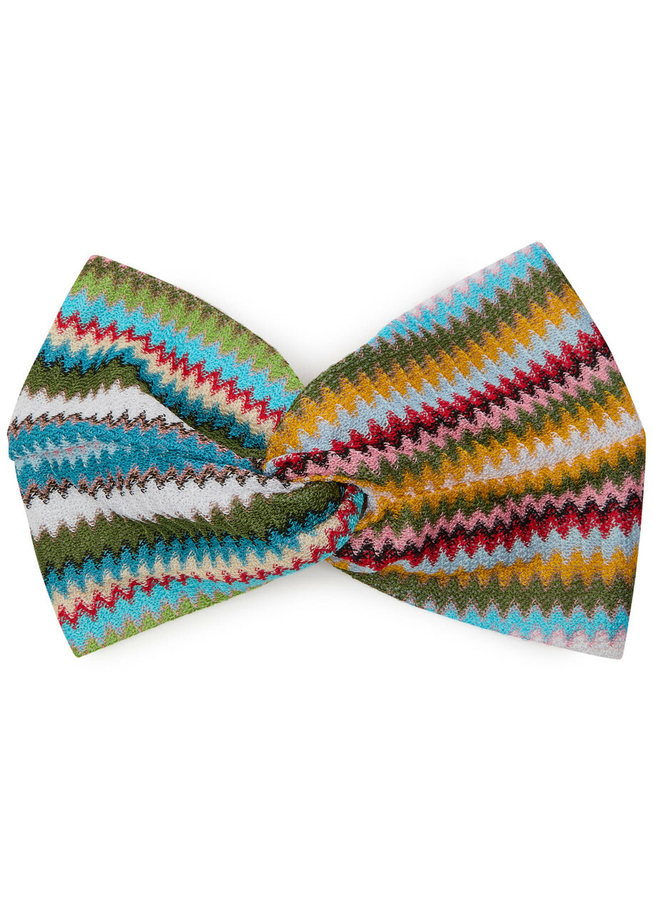 Missoni Zigzag-intarsia Knitted Headband - Green - One Size