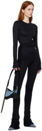 Jade Cropper SSENSE Exclusive Black Twisted Trousers