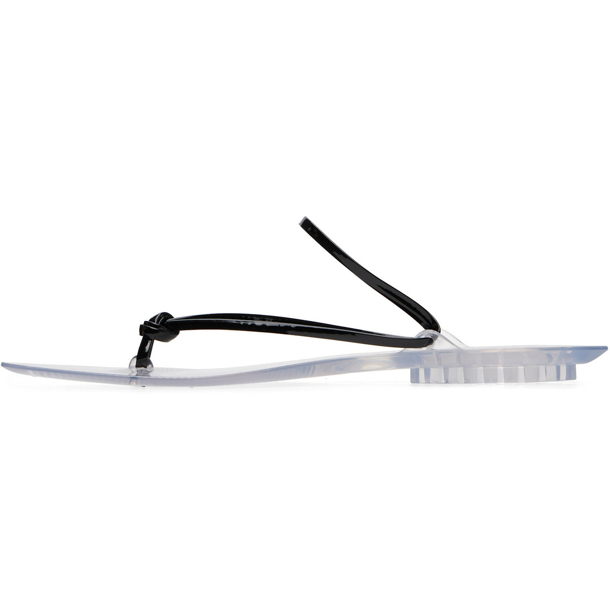 ALAÏA Black Invisible Thong Sandals