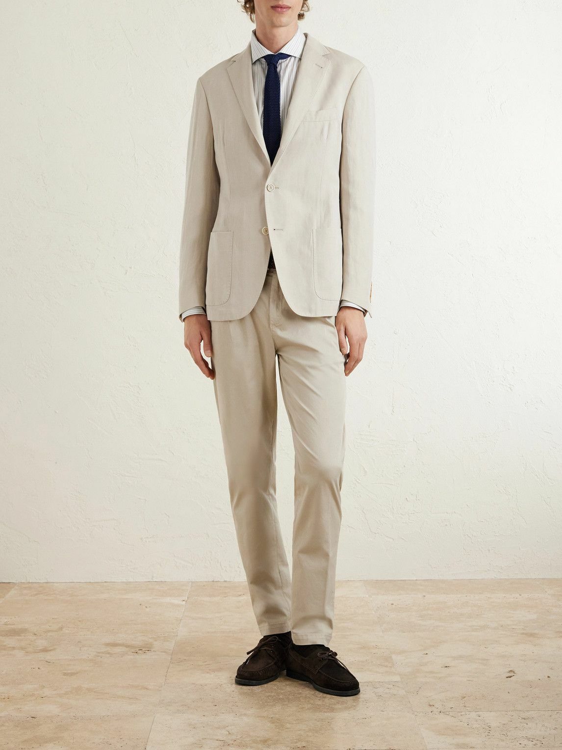 Eleventy - Lyocell and Linen-Blend Suit Jacket - Neutrals