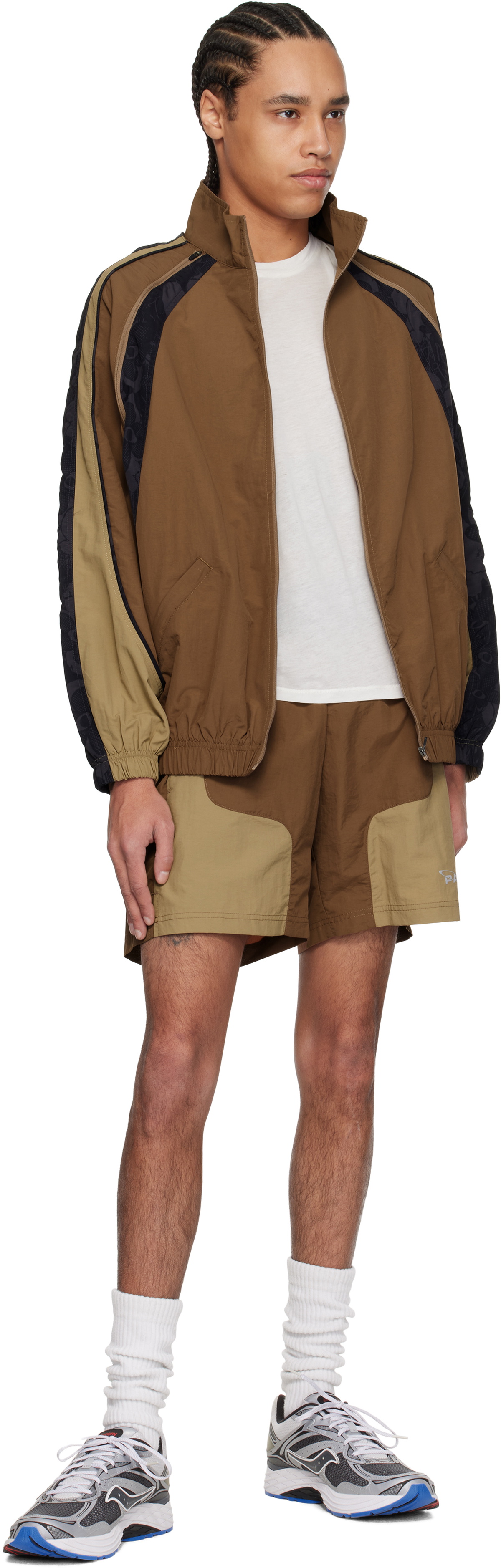 Perks and Mini Brown Lunacy Free Wheeling Track Shorts
