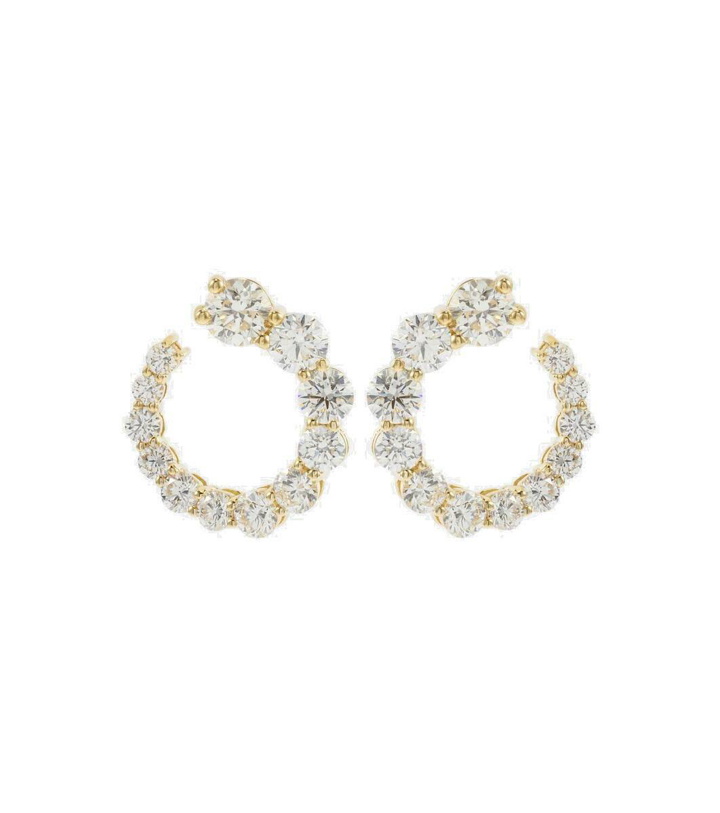 Photo: Melissa Kaye Aria Earwrap 18kt gold earrings with diamonds