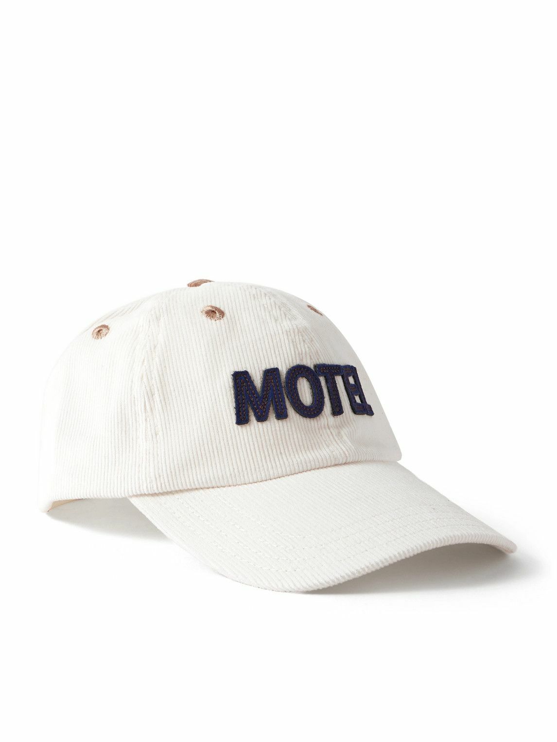 Drake's - Motel Appliquéd Cotton-Corduroy Baseball Cap
